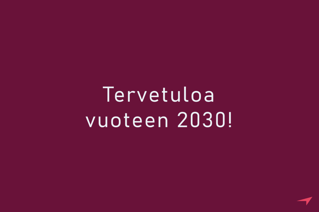 Tervetuloa vuoteen 2030! -tulevaisuuspelin julkaisukuva